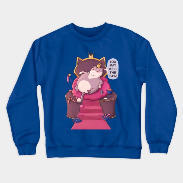 Royal Cat Crewneck Sweatshirt by LenasScribbles